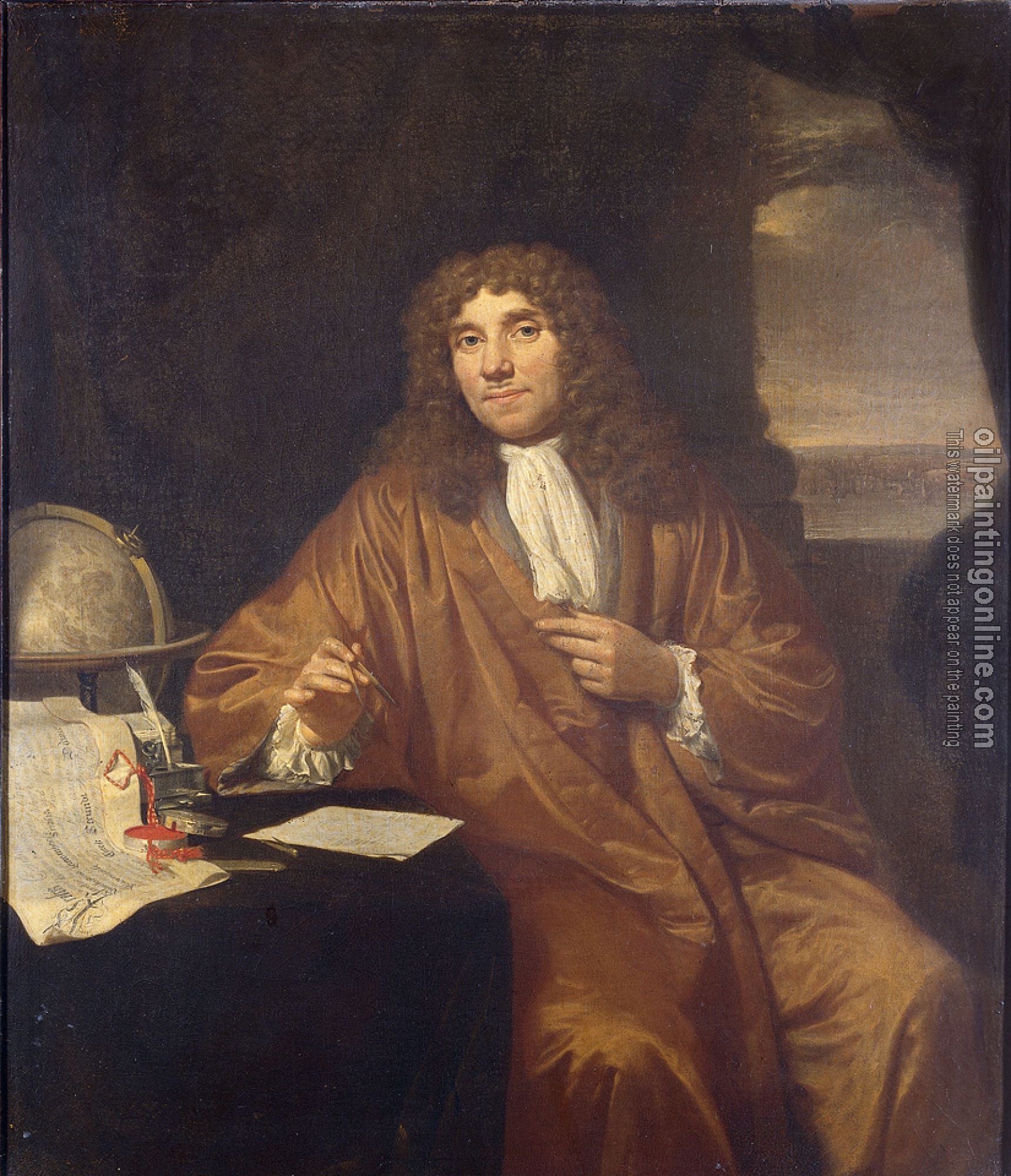 Verkolje, Johannes - Portrait of Anthonie van Leeuwenhoek